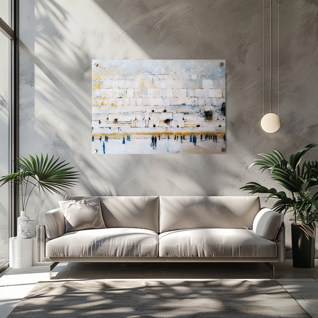 Western Wall (Kosel) Acrylic Judaica Wall Art - Large (40" x 28")
