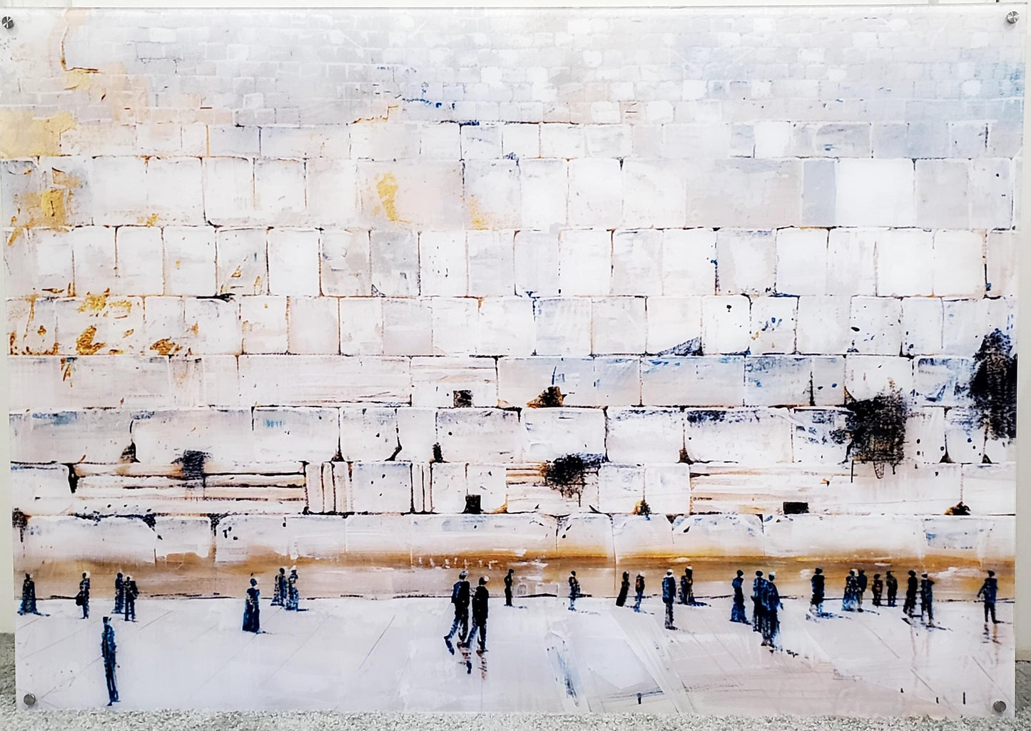 Western Wall (Kosel) Acrylic Judaica Wall Art - Large (40" x 28")