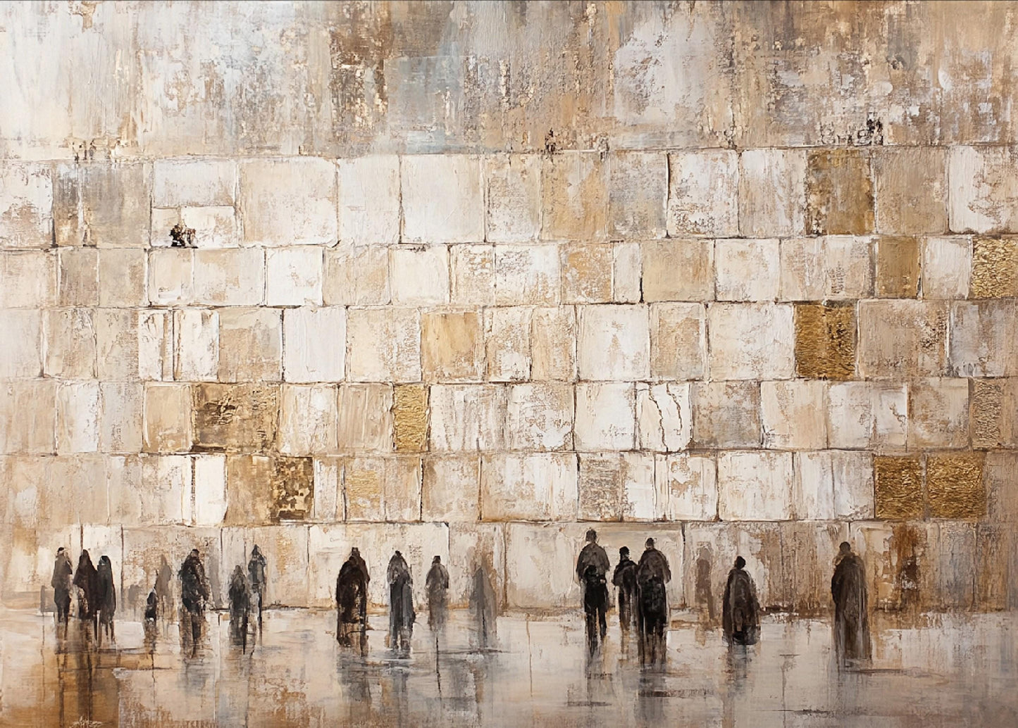 Western Wall (Kosel) Acrylic Judaica Wall Art - Large (40" x 28")