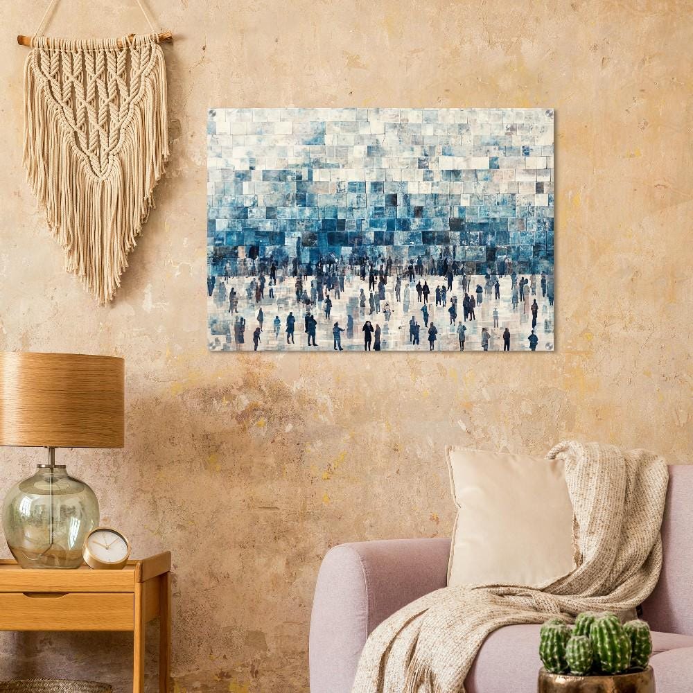 Western Wall (Kosel) Acrylic Judaica Wall Art - Large (40" x 28")