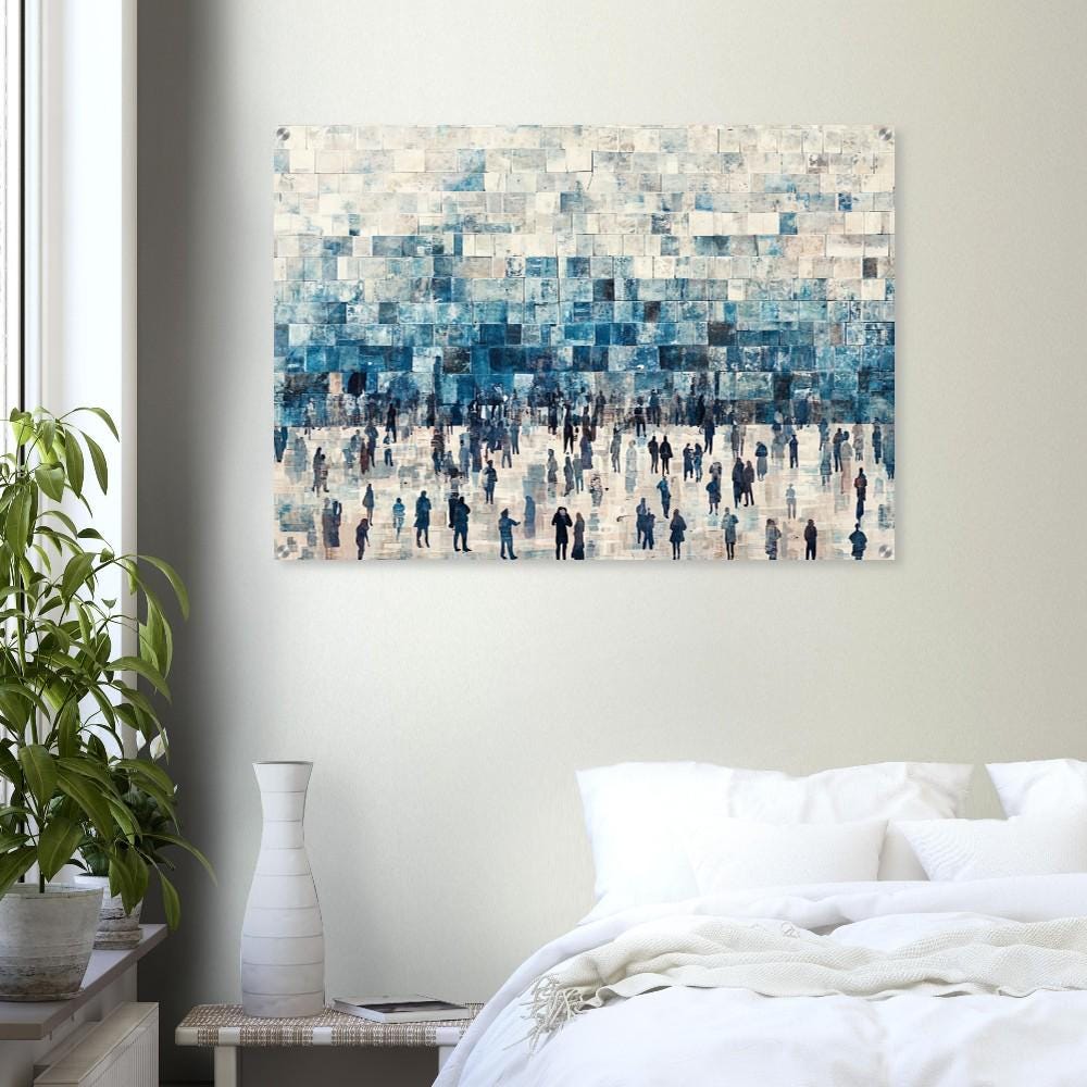 Western Wall (Kosel) Acrylic Judaica Wall Art - Large (40" x 28")