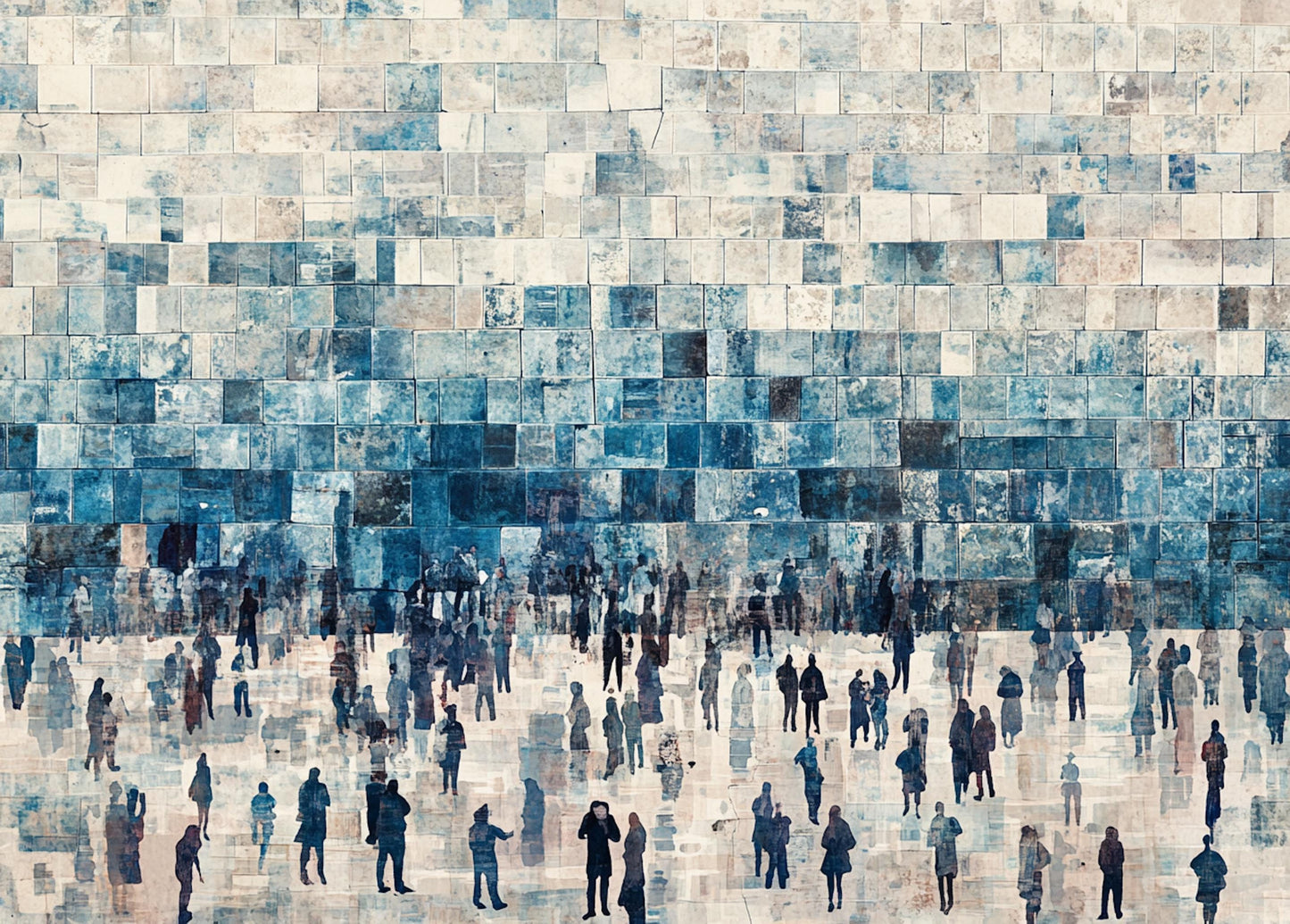 Western Wall (Kosel) Acrylic Judaica Wall Art - Large (40" x 28")