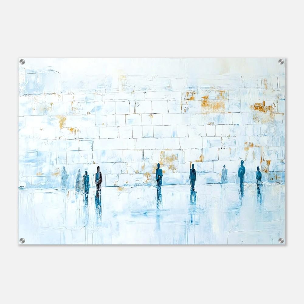 Western Wall (Kosel) Acrylic Judaica Wall Art - Large (40" x 28")