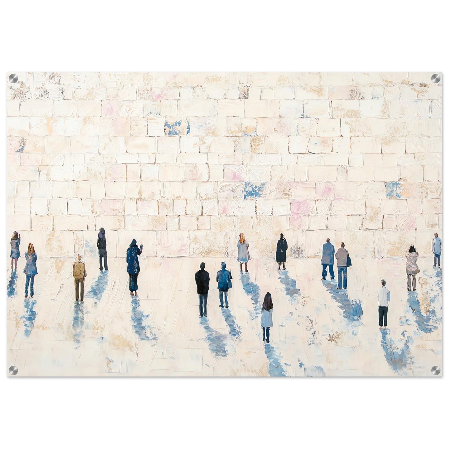 Western Wall (Kosel) Acrylic Judaica Wall Art - Large (40" x 28")